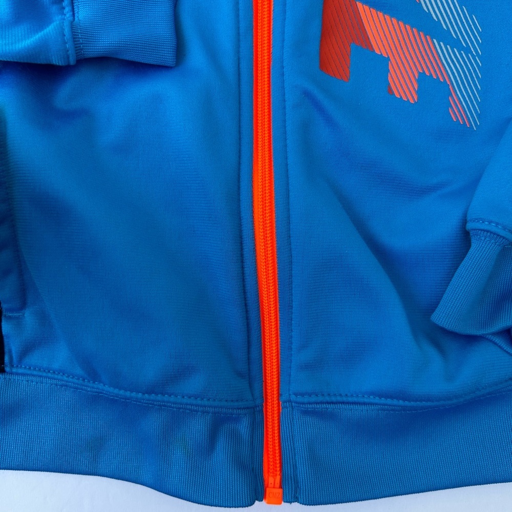Nike windbreaker track jacket 5 small boys blue full zip collared activewear - Picture 6 of 10